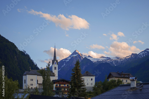 austrian alpine village quiet and empty through summer season