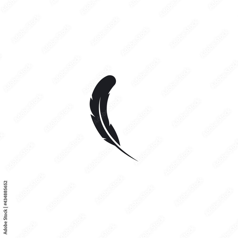 Obraz premium feather ink icon illustration vector template
