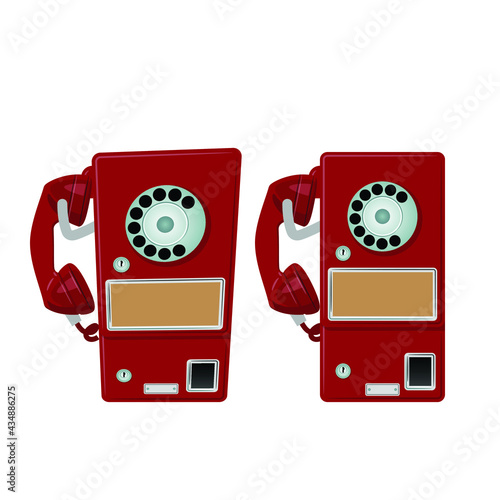 Retro vintage thai public phone.