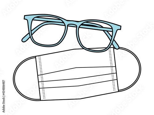 Surgical mask and glasses メガネとマスク