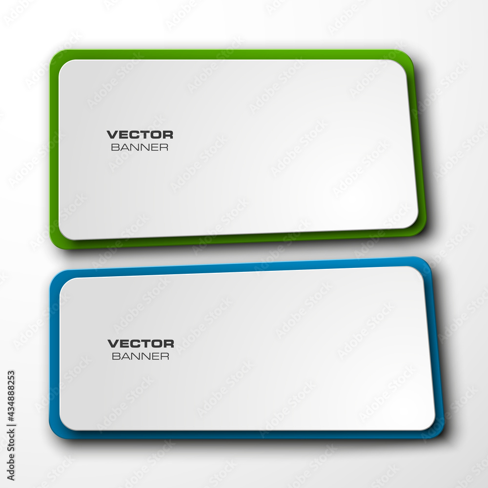 Vector abstract banner. The two original form, overlapping. The flat image. Advertising Design shape. Vector label tag. Vector abstract banner. The two original form, overlapping. The flat image. Advertising Design shape. Vector label tag.