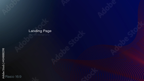simple abstract red, black, blue background with red line wave and rasio 16.9, can be used for banner sale, wallpaper, for, brochure, landing page.
