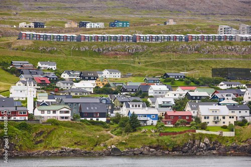 Feroe islands capital, Torshavn. Picturesque colorful houses. Streymoy island photo