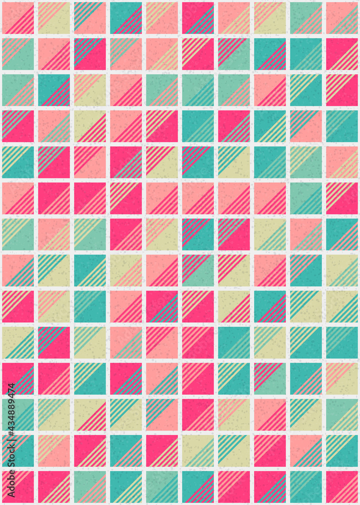 Fototapeta premium Abstract Geometric Pattern generative computational art illustration