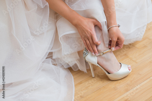 Bride wearing shoes