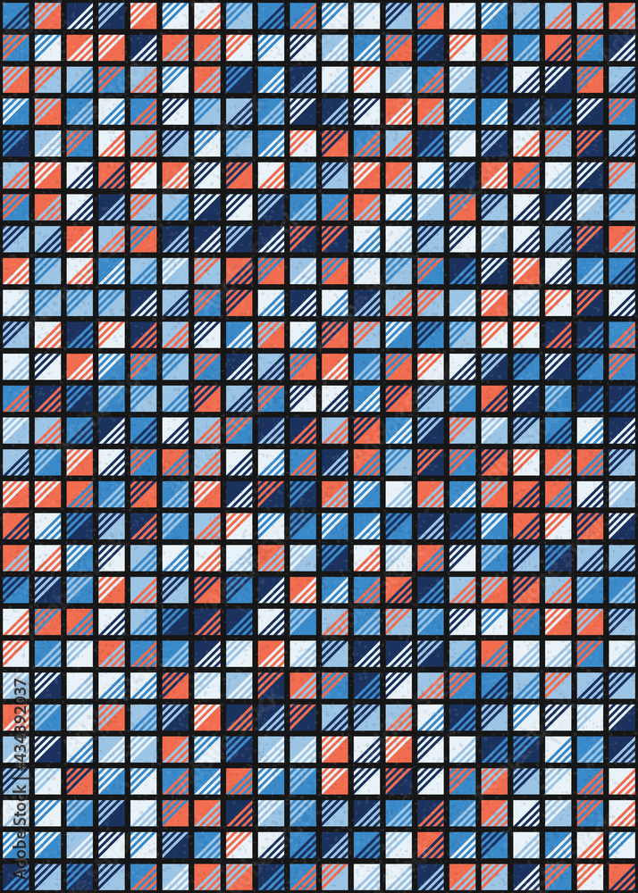 Fototapeta premium Abstract Geometric Pattern generative computational art illustration