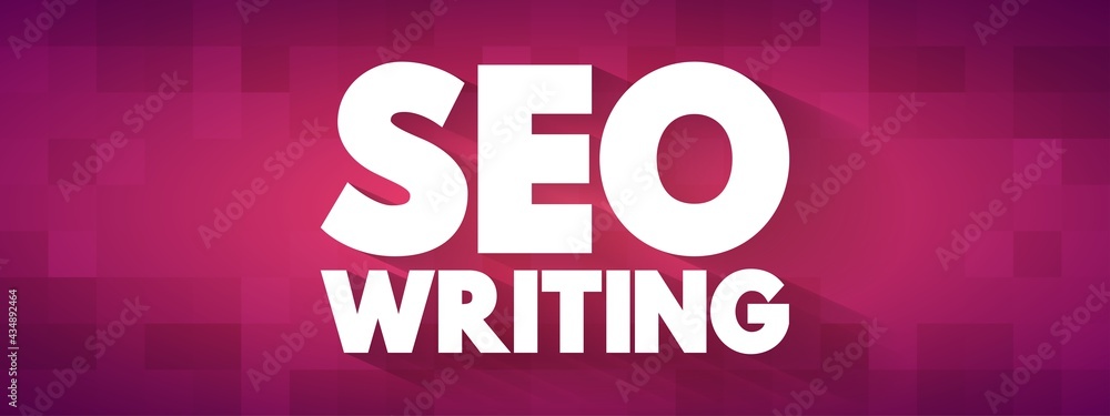 Seo Writing text quote, concept background