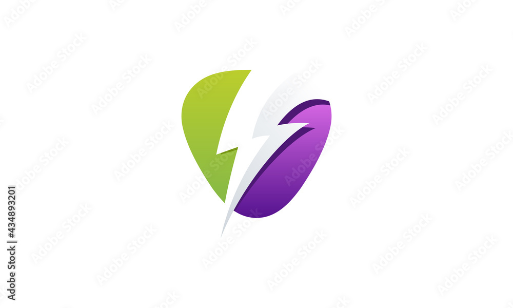 stock abstrct triangle flash vector logo design sign illustration
