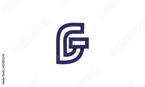 stock vector creative letter g logo monogram minimal artistic style