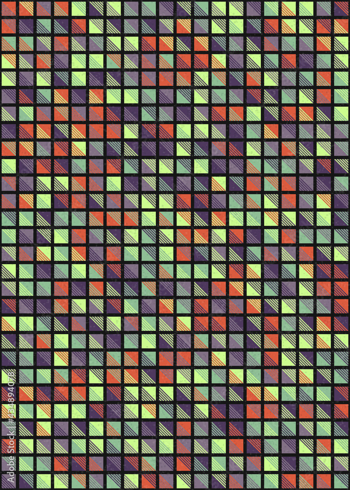 Fototapeta premium Abstract Geometric Pattern generative computational art illustration