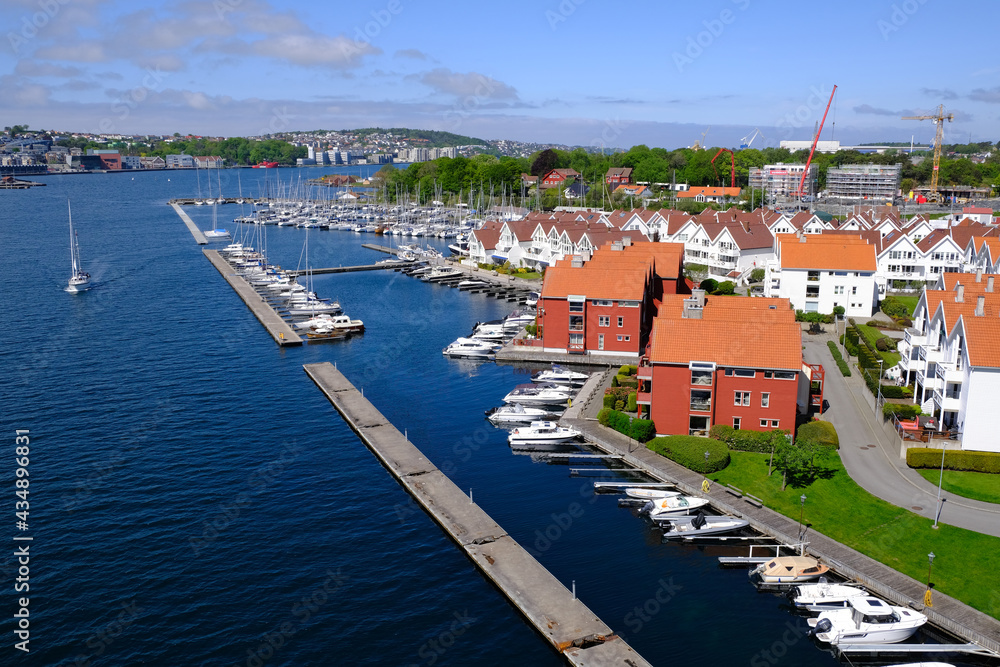 Stavanger waterfront and marina, Stavanger, Norway