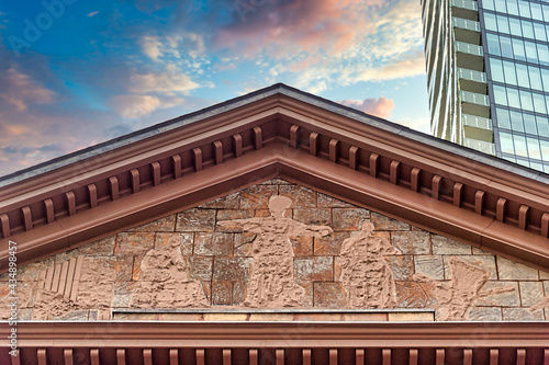 Canvas Print Colonial decorative capital in the Massey Music Hall, Toronto, Canada