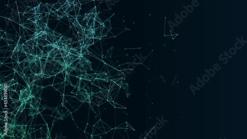 Plexus abstract network business technology science background loop. 
Abstract motion transform illustration background with shimmering light