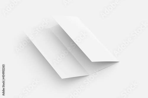 Free Download trifold brochure mock up view - 3d rendering - GFXLoad