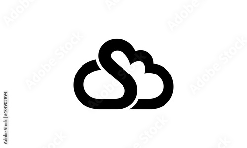 Letter S and cloud logo design
