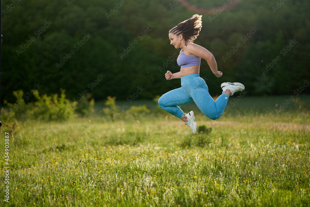 Plus size fitness lady doing exercises Plus size fitness lady doing exercises