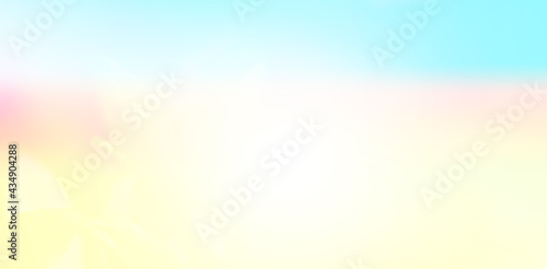 Green light leaves blurred and blur natural abstract. Effect sunlight  soft bright shiny style  bokeh circle yellow and orange blurry morning . For wallpaper backdrop and background.
