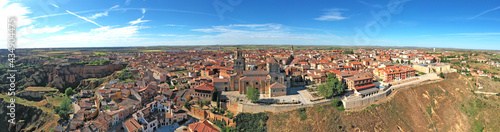 panoramic aerial view of the town of Toro, Zamora, Spain
