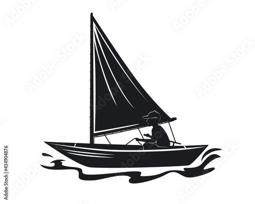 man sailing silhouette