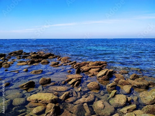 rocks and sea, amazing coral sea