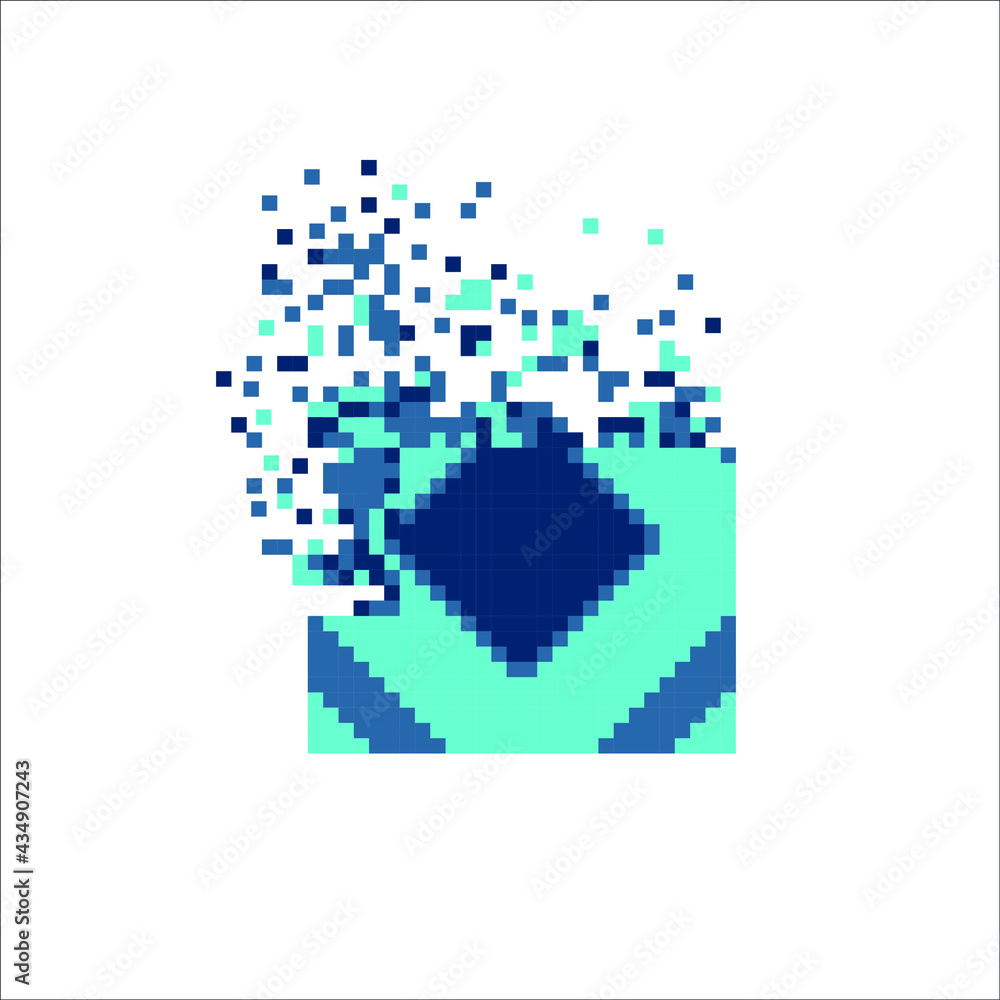 Pixel mosaic dispersed filled rectangle, illustration for graphic design Pixel mosaic dispersed filled rectangle, illustration for graphic design