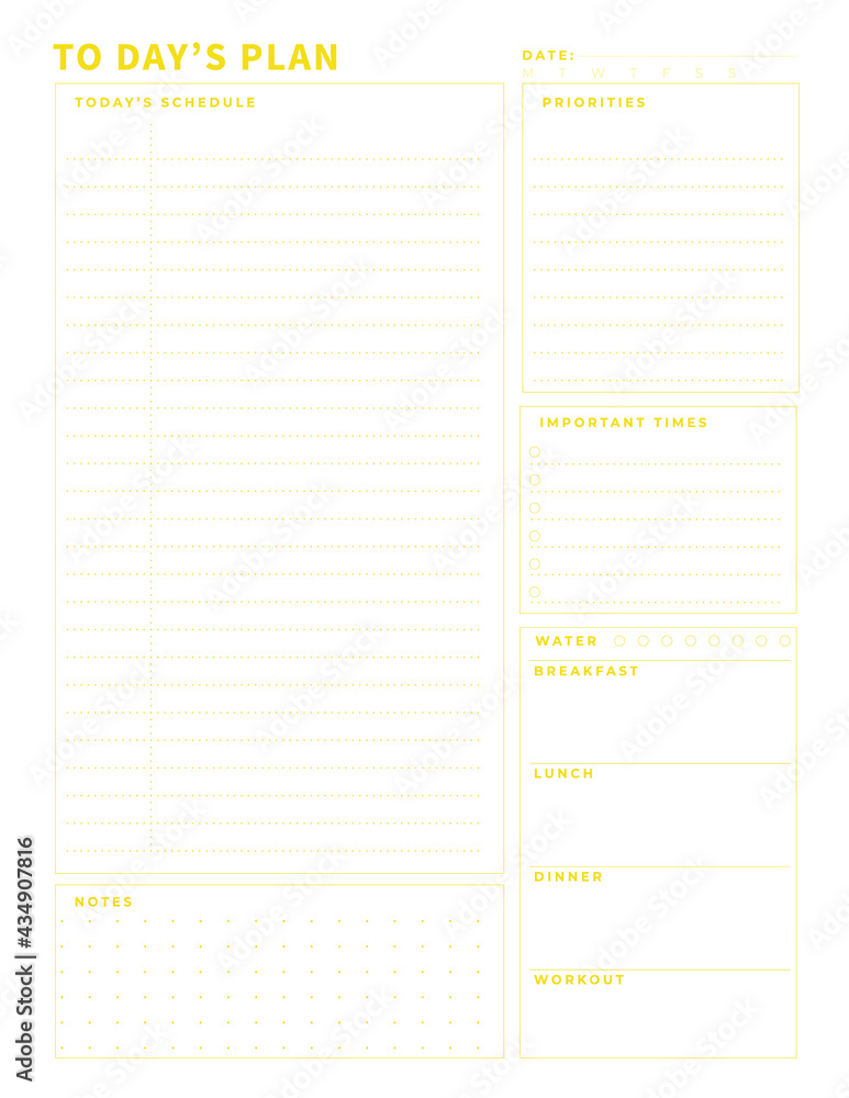 Daily planner template. printable template - Easy to plan your day ...