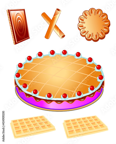 biscuits gaufre gâteau