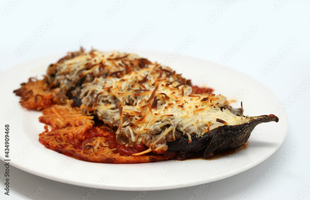 berenjena rellena al horno gratinada berenjena rellena al horno gratinada