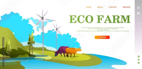 rural landscape summer ecologically clean pastures