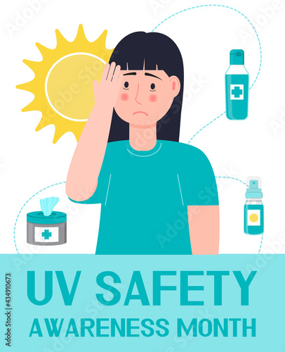 UV Safety Awareness Month concept vector. Healthcare, medical event