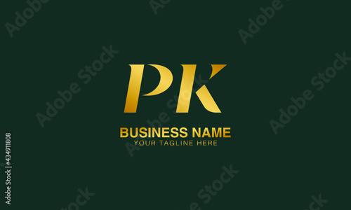 PK P K initial logo | initial based abstract modern minimal creative logo, vector template image. luxury logotype logo, real estate homie logo. typography logo. initials logo.
