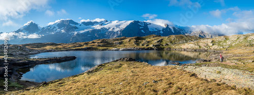 View of the Lac Noir on the Emparis plateau