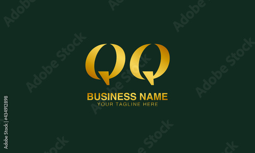 QQ Q initial logo | initial based abstract modern minimal creative logo, vector template image. luxury logotype logo, real estate homie logo. typography logo. initials logo.
