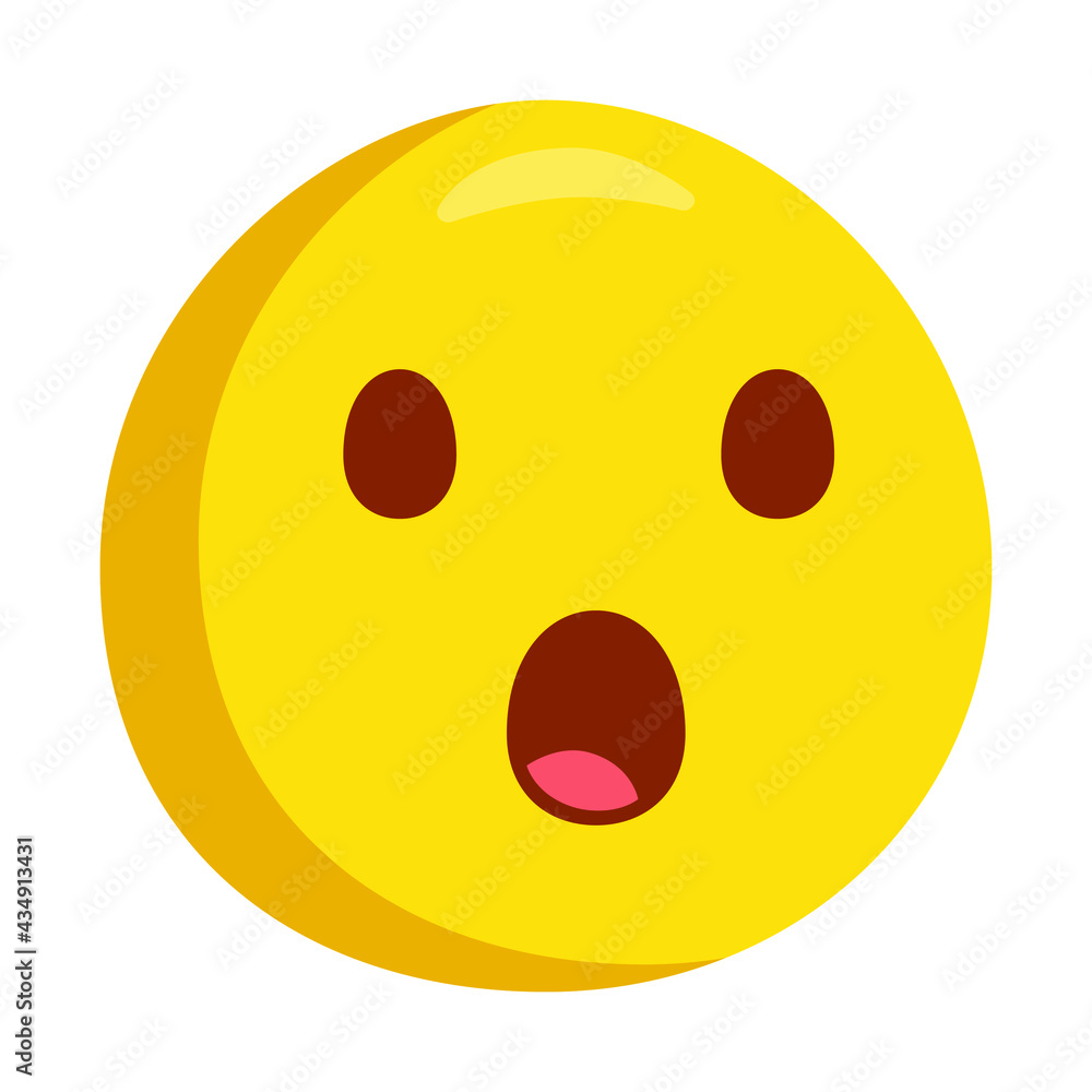 Hushed Sign Emoji Icon Illustration. Surprise Vector Symbol Emoticon Design Clip Art Sign Comic Style. Hushed Sign Emoji Icon Illustration. Surprise Vector Symbol Emoticon Design Clip Art Sign Comic Style.