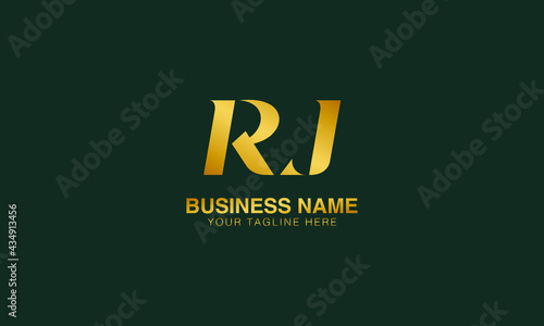 RJ R J initial logo | initial based abstract modern minimal creative logo, vector template image. luxury logotype logo, real estate homie logo. typography logo. initials logo.