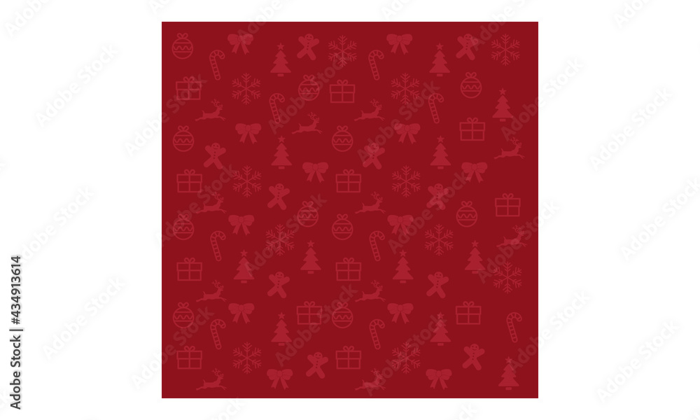 Red background with Christmas pattern