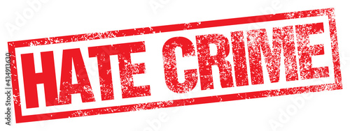Hate Crime. Red Rubber Stamp.