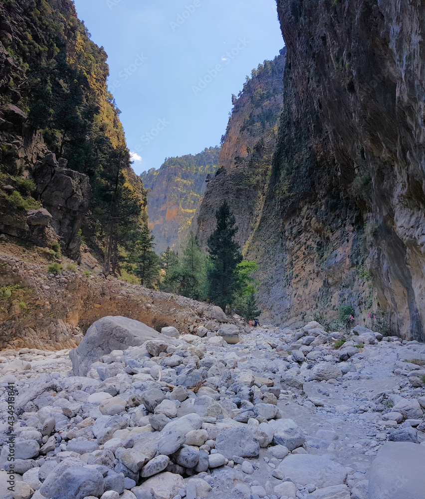 Obraz premium Die Samaria-Schlucht auf Kreta im Frühling 