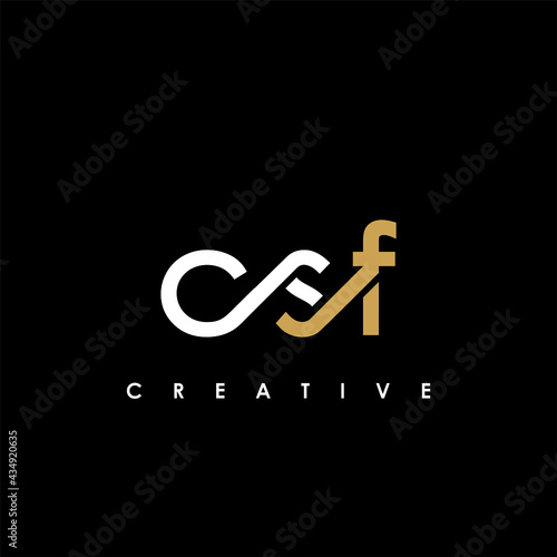 CSF Letter Initial Logo Design Template Vector Illustration photo