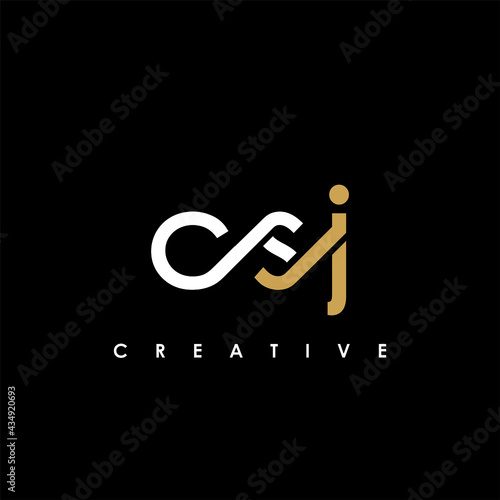 CSJ Letter Initial Logo Design Template Vector Illustration