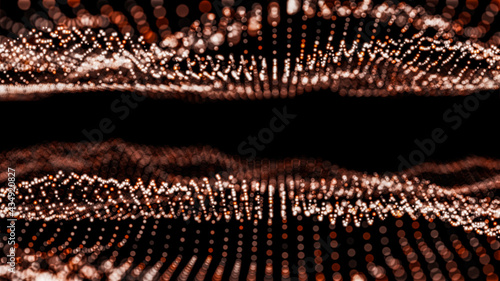 Abstract particles with depth of field