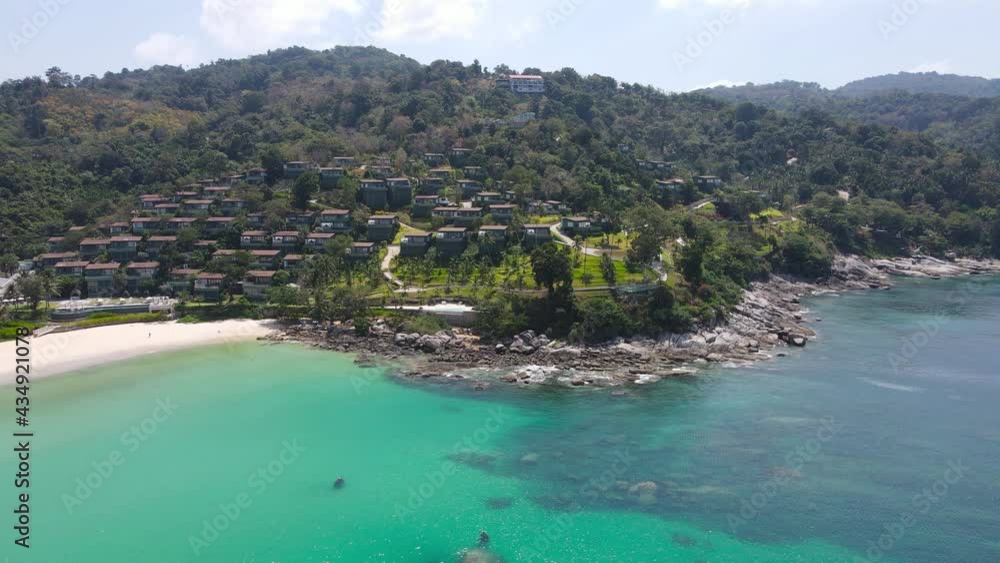 Aerial view Top-down view beach and sea. Garden and park at beach. Aerial view Top-down view beach and sea. Garden and park at beach.