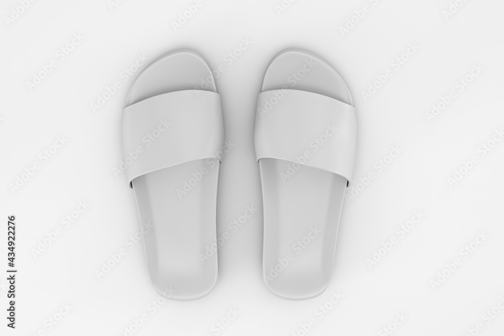 Beach flip-flops mockup on soft color background Beach flip-flops mockup on soft color background