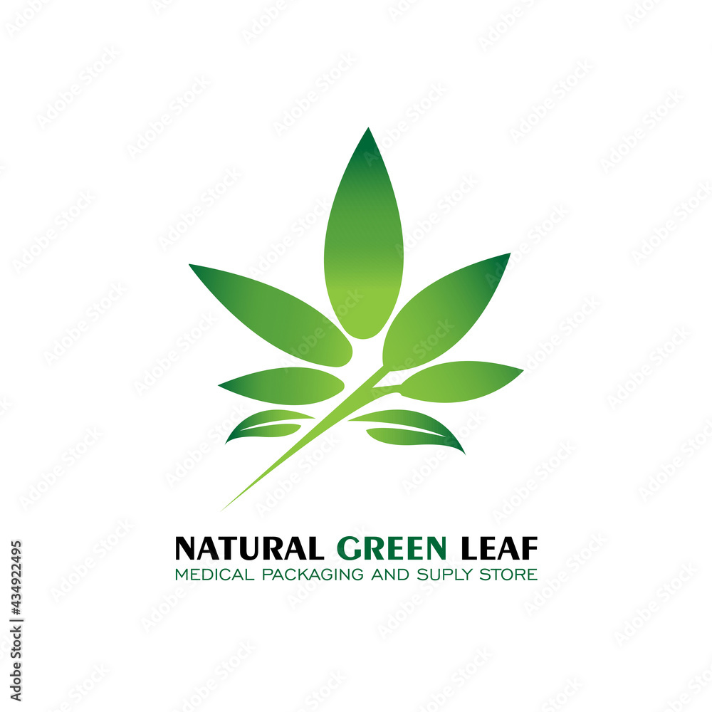 green leaf logo botanical. green leaf design logo vector. green leaf logo botanical. green leaf design logo vector.