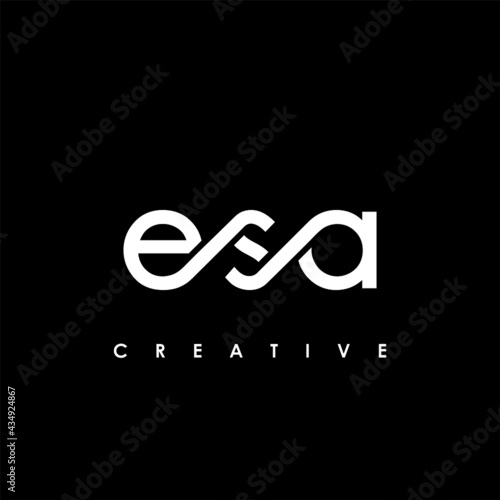 ESA Letter Initial Logo Design Template Vector Illustration