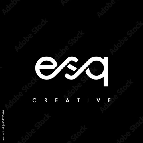 ESQ Letter Initial Logo Design Template Vector Illustration
