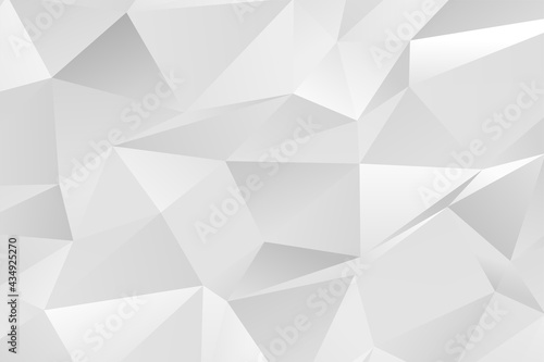 low poly white triangles background