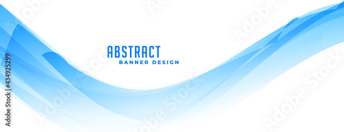 blue curvy abstract banner design
