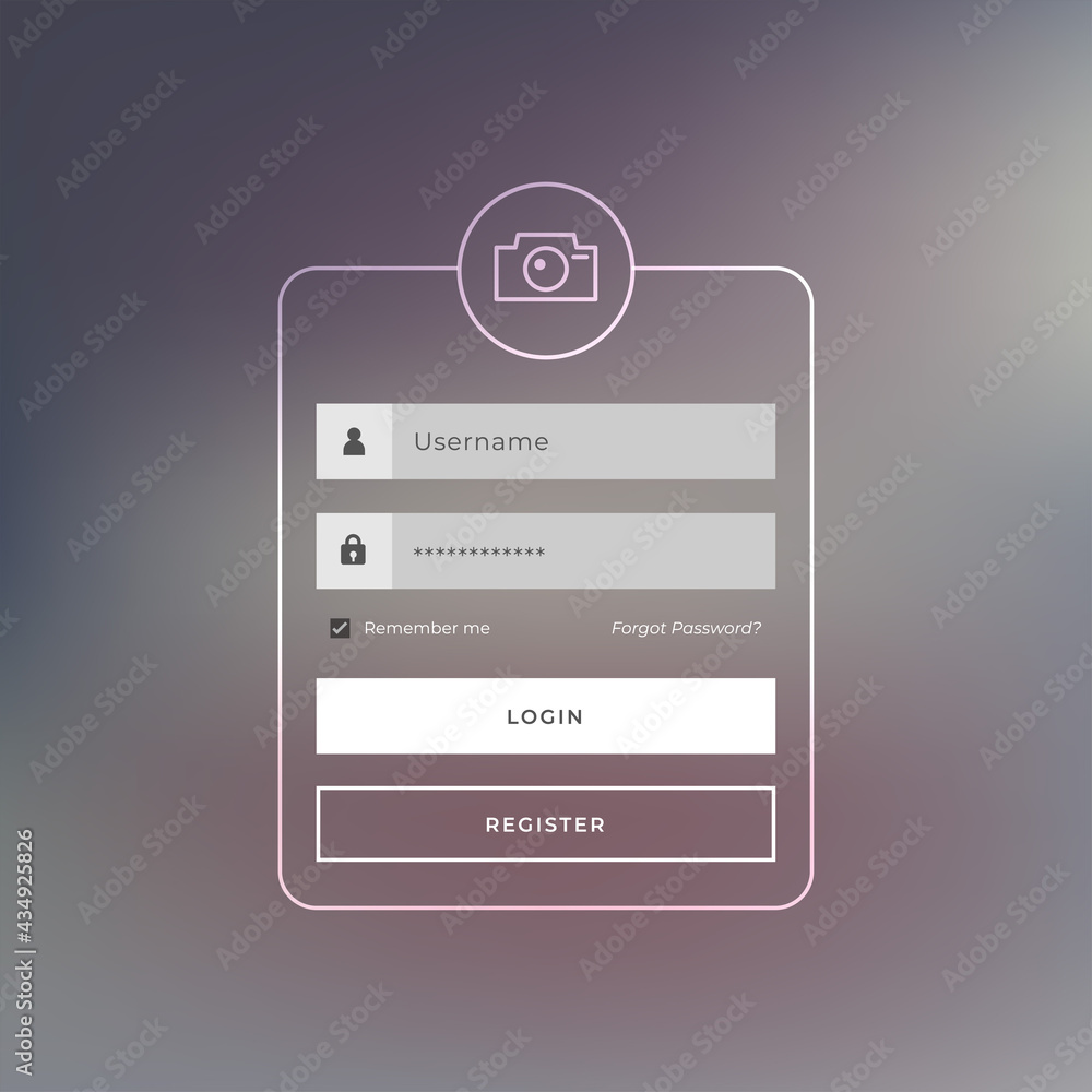 login page template in line style login page template in line style