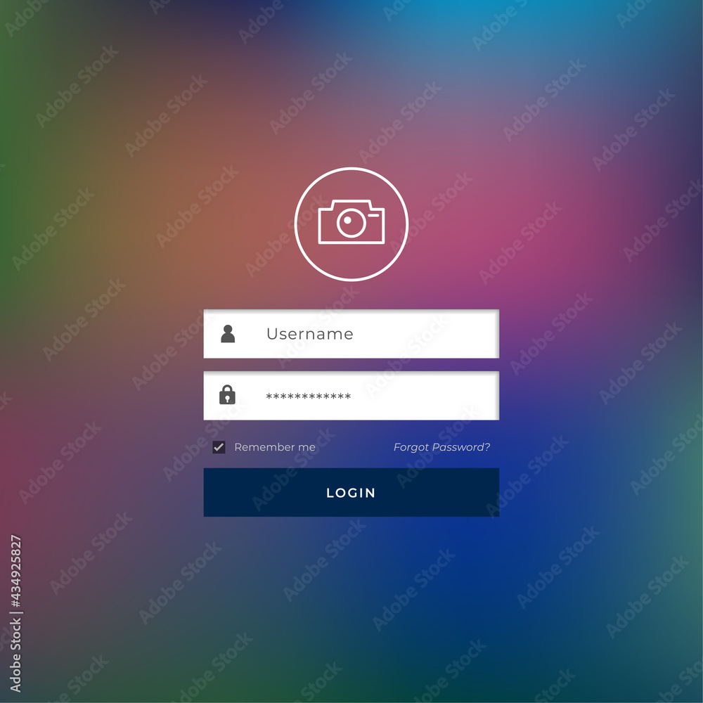 login screen page design with blur background login screen page design with blur background